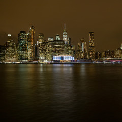 New York skyline at night