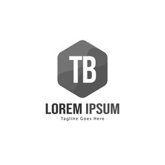 Obraz premium Initial TB logo template with modern frame. Minimalist TB letter logo vector illustration