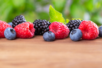 A bunch of wild berries