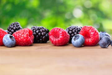 A bunch of wild berries