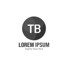 Fototapeta premium Initial TB logo template with modern frame. Minimalist TB letter logo vector illustration