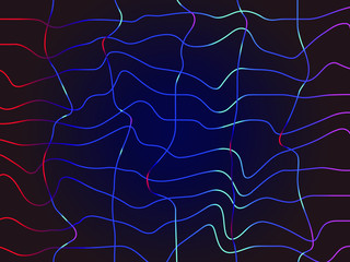 EPS 10 vector. Futuristic colorful background. Backdrop with lines and waves.