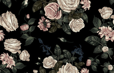 Elegant patroon van blush getinte rustieke bloemen geïsoleerd op een effen achtergrond, ideaal voor textielprint, achtergrond, handgemaakte kaartontwerp, uitnodigingen, behang, verpakking, interieur of modeontwerpen.