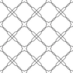 Naklejka premium Elegant linear diagonal ornament. Seamless vector pattern