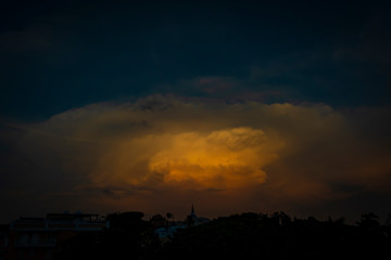 A beautiful sunset at Cartagena, Colombia