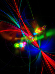 abstract chaotic fractal background 3D rendering illustration