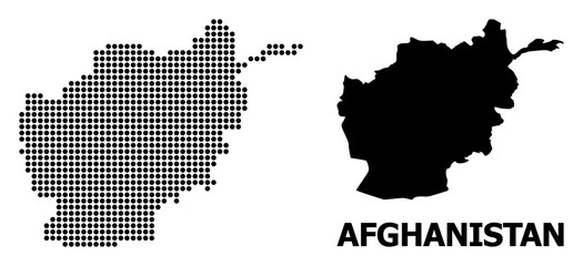 Fototapeta na wymiar Pixel Pattern Map of Afghanistan