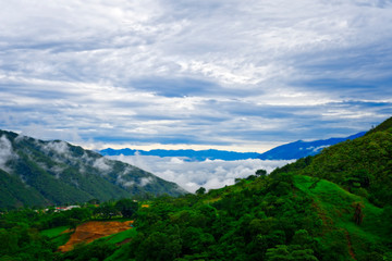 Fototapeta na wymiar A beautiful landscape from Santa Fe de Antioquia, Colombia
