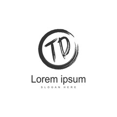 Initial TD logo template with modern frame. Minimalist TD letter logo vector illustration