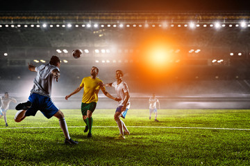 Obraz na płótnie Canvas Soccer theme - hottest match moments