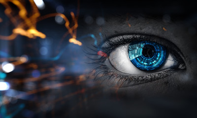 Abstract high tech eye concept