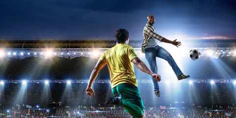 Black man plays his best soccer match