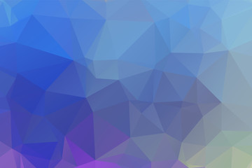 Abstract low poly background of triangles in blue colors