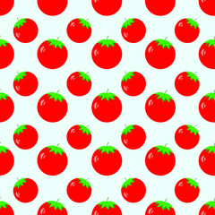 EPS 10 vector. Seamless pattern with red tomatoes.