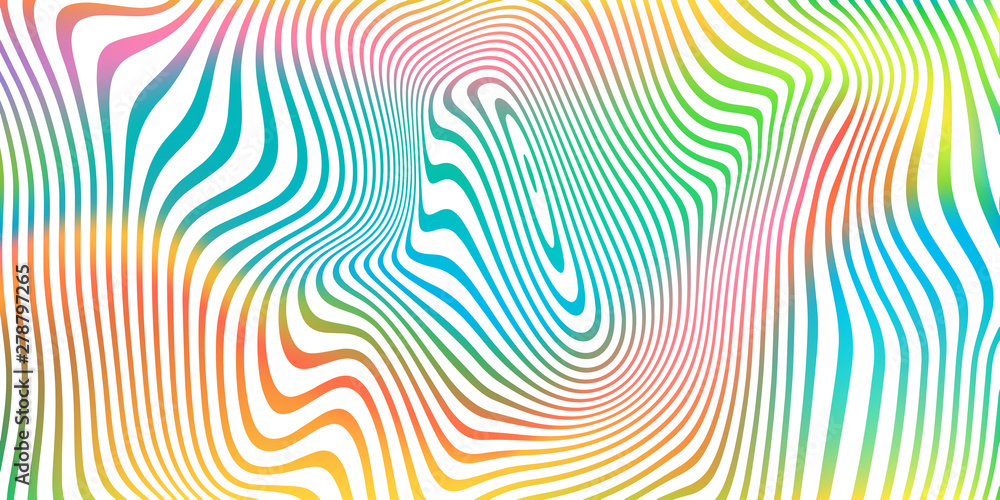 Aufkleber abstract color blend background, holographic iridescent liquid stripes pattern. vector trend fluid c