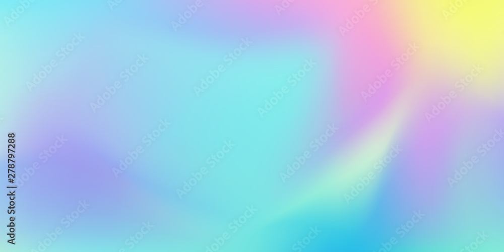 Poster Iridescent color blend background, abstract liquid pattern. Vector holographic fluid colors gradient blend background