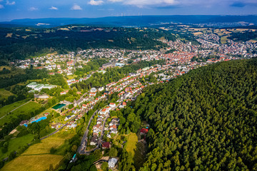Hüttengesäß in Hessen aus der Luft