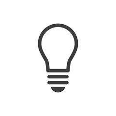 Light bulb icon. Vector illustration, flat design