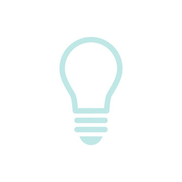 Light bulb icon. Vector illustration, flat design