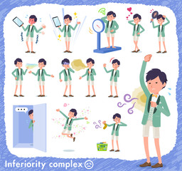 flat type green casual tuxedo men_complex