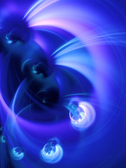 blue abstract fractal background 3d rendering illustration