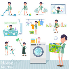 flat type green casual tuxedo men_housekeeping