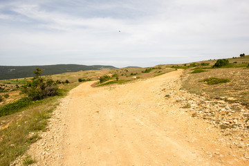 Valdelinares mountains in summer a sunny day