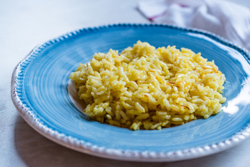 Italian Risotto with Saffron / Alla Milanese Style.