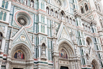 Fototapeta premium The Giotto Campanile and Florence Cathedral consecrated in 1436