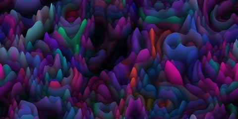 Smooth waxy spikes like melted wax or coral or organic surfac