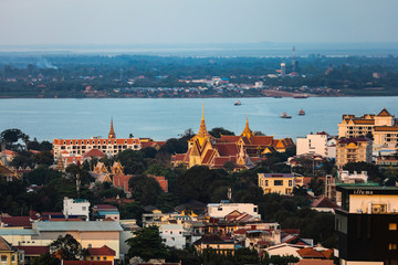 King Palace Phnom Penh with Mekong River
