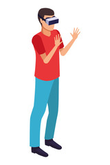 virtual reality technology experience cartoon