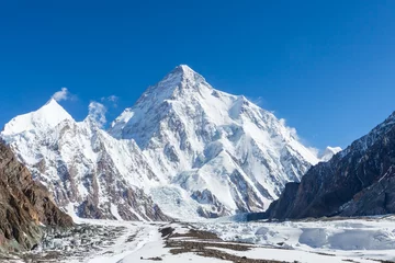 Crédence en verre imprimé K2 Sommet de la montagne K2, deuxième plus haute montagne du monde, randonnée K2, Pakistan, Asie