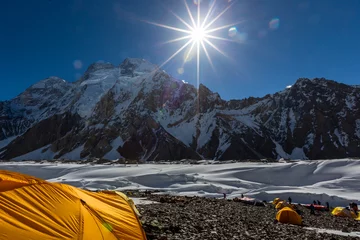 Foto op Plexiglas Gasherbrum K2 bergtop, op een na hoogste berg ter wereld, K2 trektocht, Pakistan, Azië