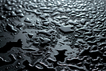 water drops on glass