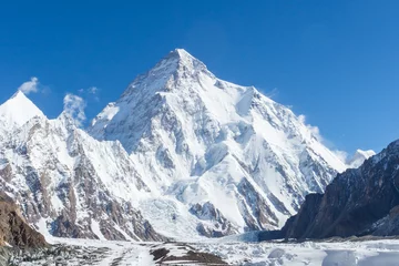 Crédence de cuisine en verre imprimé K2 Sommet de la montagne K2, deuxième plus haute montagne du monde, trek K2, Pakistan, Asie