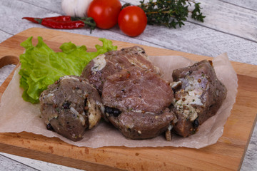 Marinated pork meat ready for coocking