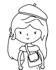 Teenager girl cartoon design vector illustrator