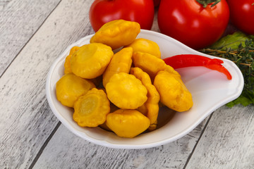 Tasty marinated patisson