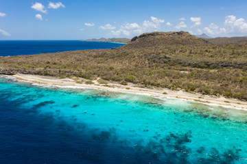 Aerial view over area Playa Largu - Curaçao/Caribbean /Dutch Antilles