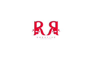 creative letter RR with dots shape trendy abstract logo design
