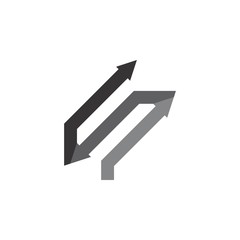 letter S with Arrow logo design
