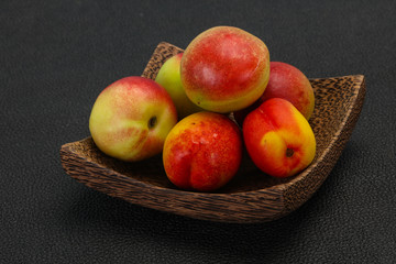 Sweet tasty fresh ripe apricots