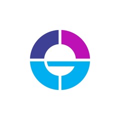Circle with Letter GO logo design