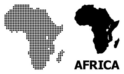 Pixelated Mosaic Map of Africa