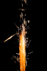 Stream of fire and sparks