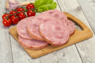 Natural ham made from pork