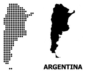 Pixelated Pattern Map of Argentina