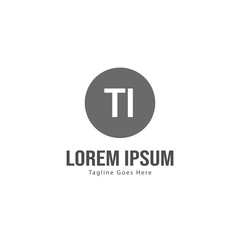 Obraz premium Initial TI logo template with modern frame. Minimalist TI letter logo vector illustration