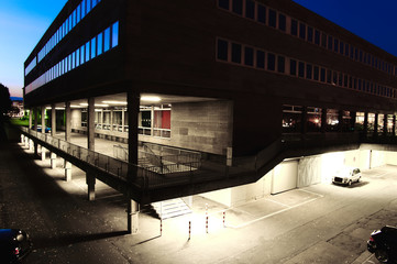 Finanzministerium des Saarlandes bei Nacht in Saarbrücken Saarland Deutschland Europa am 2019.07.14